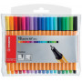 Lot x12 stylos feutre - STABILO Fineliner Point 88 - 0,4mm- (COULEURS ASSORTIES)