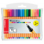 Lot x12 stylos feutre - STABILO Fineliner Point 88 - 0,4mm- (COULEURS ASSORTIES)