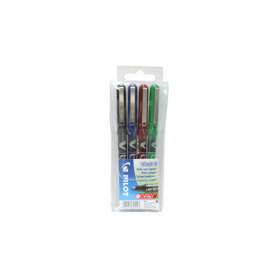 4x Stylos roller - PILOT V-Ball VB 5 - 0,3mm - COULEURS ASSORTIES