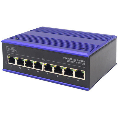 Switch industriel 8x ports DIGITUS Gigabit 10/100/1000Base TX