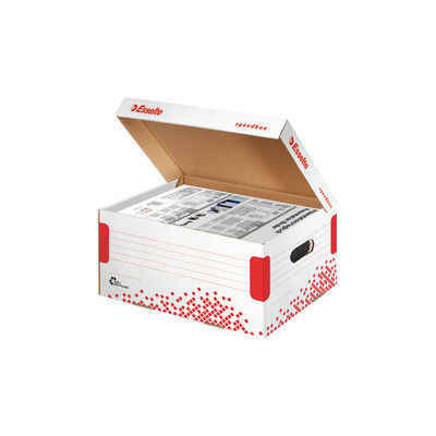 Conteneur archives ESSELTE SPEEDBOX - 433x263x364mm - ROUGE/BLANC