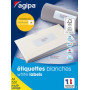 2100x Etiquettes AGIPA multi-usages- 63,5x38,1mm - A5 - BLANC