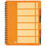 Cahier 24x32cm A4+ - OXFORD Organiserbook - 160ppetits carreaux 5x5mm