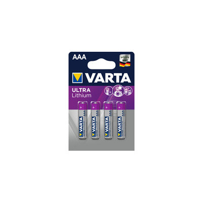 4x piles VARTA au lithium ULTRA LITHIUM - Micro (AAA)- 1,5v