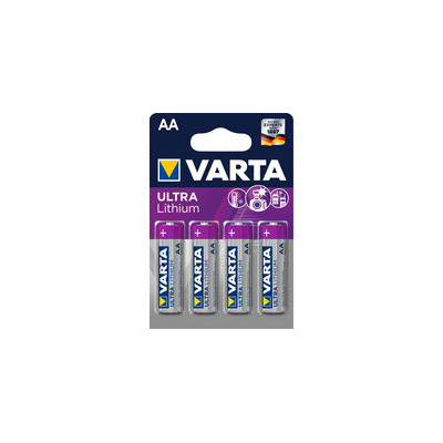 4x piles VARTA au lithium ULTRA Lithium - Mignon (AA) - 1,5v