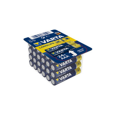 24x piles VARTA alcaline Longlife BIG BOX - Micro (AAA) - 1,5v