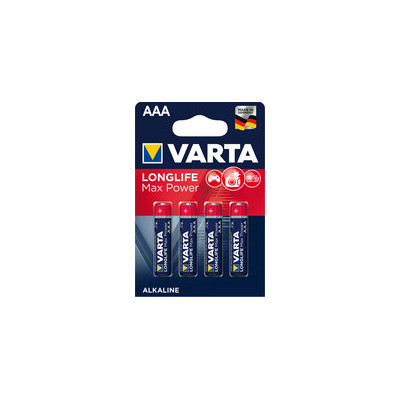 4x piles VARTA alcaline LONGLIFE Max Power - Micro - (AAA/LR3) - 1,5v