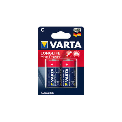 2x piles VARTA Alcaline LONGLIFE Max Power - Baby (C/LR14) - 1,5v