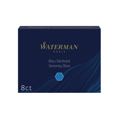 8x Cartouches encre WATERMAN Longues - BLEU