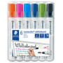 Feutre tableau blanc - STAEDTLER Lumocolor 351 - 2mm pointe ogive - COULEURS ASSORTIES