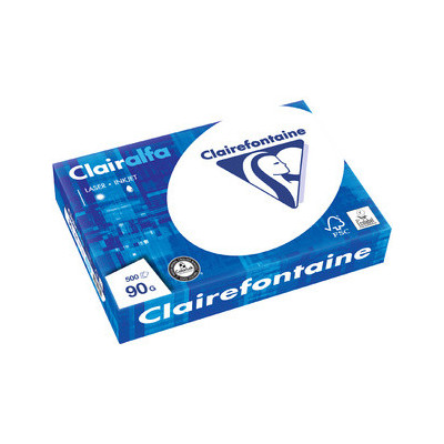 Papier Clairalfa CLAIRFONTAINE A4 - 80g - BLANC - 500 feuilles - 21x29,7cm