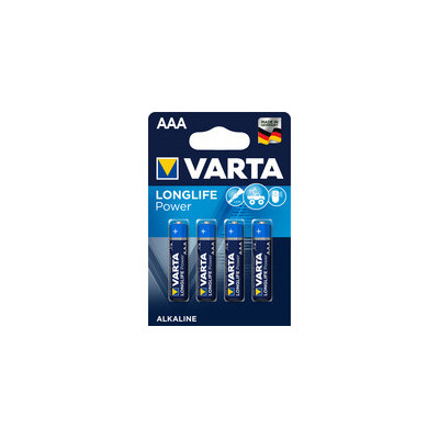 4x piles VARTA alcaline LONGLIFE Power - Micro (AAA/LR3)- 1,5v