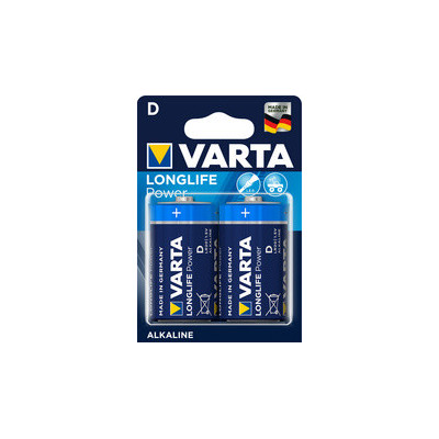 2x piles VARTA alcaline LONGLIFE Power - Mono (D/LR20) - 1,5v