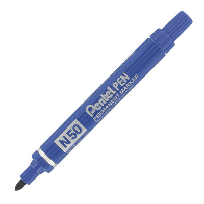 Marqueur permanent - PENTEL N50 - 2mm pointe ogive - BLEU