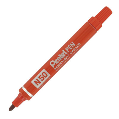 Marqueur permanent - PENTEL N50 - 2mm pointe ogive - ROUGE