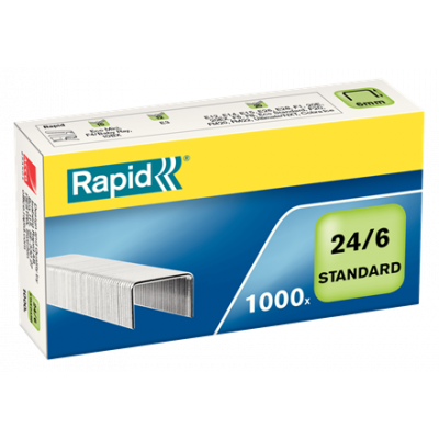 RAPID - Boîte de 1000 agrafes 24/6 - galvanisé