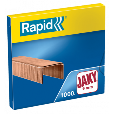 Boîte 1000x Agrafes Rapid Jaky 6- cuivré