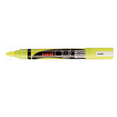 Marqeur craie liquide - UNIBALL craie PWE-5M - 1,8-2,5mm pointe ogive - JAUNE