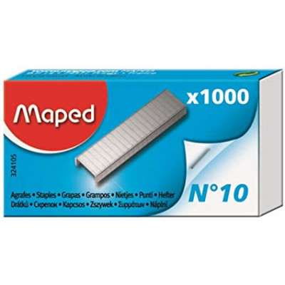 Boîte 1000x Agrafes Maped No. 10- zingué