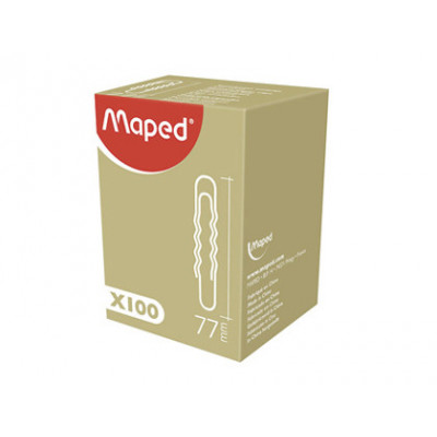 100x Trombone MAPED - 77mm - Nikelé