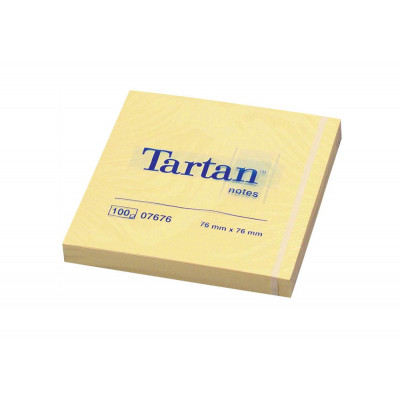 Tartan bloc-notes repositionnable, 76 x 76 mm