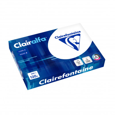 Papier CLAIREFONTAINE A4 - 120g - BLANC - 250 feuilles - 21x29,7cm