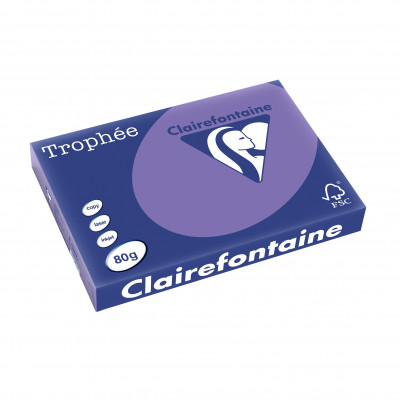 Papier CLAIREFONTAINE A3 - 80g - VIOLINE - 500 feuilles - 29,7x42cm