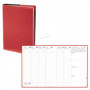 Agenda QUOVADIS PRESIDENT avec répertoire couverture Club rouge cerise 21x27cm - 1 semaine sur 2 pages