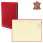 Agenda QUOVADIS MINISTRE Prestige cuir pleine fleur Montebello rouge 16x24cm - 1 semaine sur 2 pages