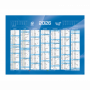 Calendrier mural de Banque Bleu 18x13,5cm carton rigide