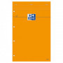 Bloc-notes A4 OXFORD orange 160 pages perforées - carreaux 5x5mm - 210x315mm