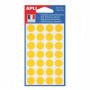 Sachet 168 Etiquettes rondes Ø15mm AGIPA - JAUNE