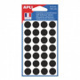 Sachet 168 Etiquettes rondes Ø15mm AGIPA - NOIR
