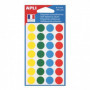 Sachet 140 Etiquettes rondes Ø15mm AGIPA - ASSORTIES