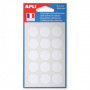 Sachet 105 Etiquettes rondes Ø19mm AGIPA - BLANC