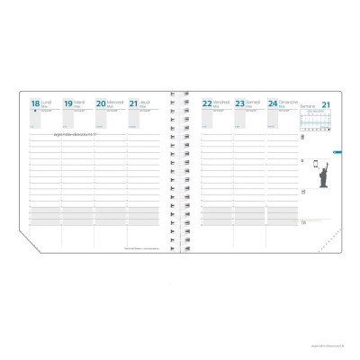QUOVADIS - Recharge pour agenda TIME&LIFE MEDIUM format 16x16cm
