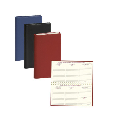 EXACOMPTA - Agenda de poche Temporel 16S Cassandra - 160x90mm - 1 semaine sur 2 pages - spirale (COLORIS ALEATOIRES)