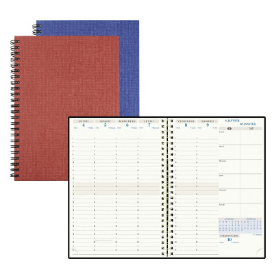 EXACOMPTA - Agenda Visuel W Napura - 210x150mm - 1 semaine sur 2 pages - spirale (COLORIS ALEATOIRES)