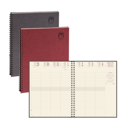 EXACOMPTA - Agenda Eurotime 22W Forever - 225x185mm - 1 semaine sur 2 pages - spirale (COLORIS ALEATOIRES)