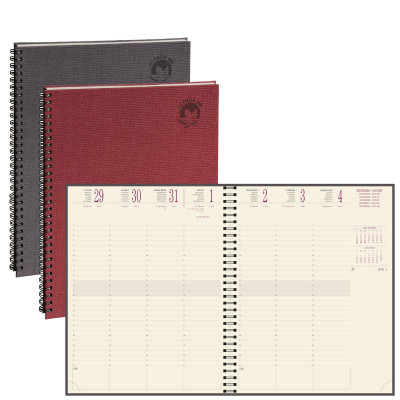EXACOMPTA - Agenda Eurotime 27W Forever - 270x210mm - 1 semaine sur 2 pages - spirale (COLORIS ALEATOIRES)