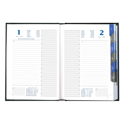 EXACOMPTA - Agenda Time 21 Silva - 15x21cm - 1 jour par page (COLORIS ALEATOIRES)