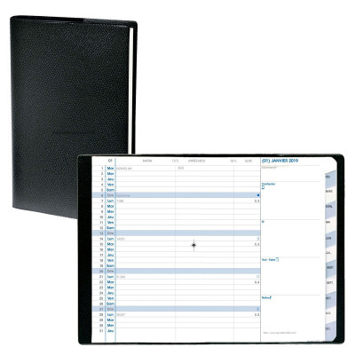 QUOVADIS - Agenda Plain 10 x 15 cm. 12 mois 1 mois sur 2 pages