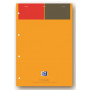 OXFORD - Bloc-notes A4+ orange 160 pages perforées - ligné - 210x315mm
