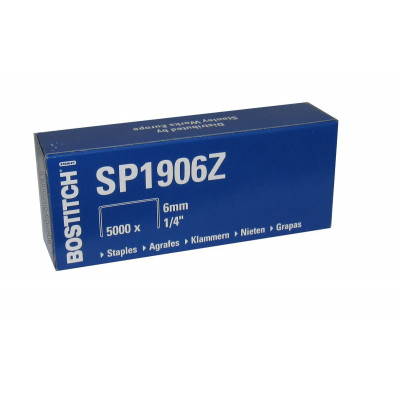 BOSTITCH - Boîte de 5000 agrafes SP 19 1/4 - 6mm - galvanisé