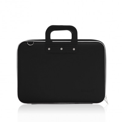 BOMBATA - Mallette PC Portable 13\" MEDIO CLASSIC vinyle NOIR - 38x29x7cm