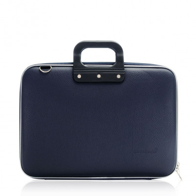 BOMBATA - Mallette PC Portable 15\" CLASSIC vinyle NAVY - 43x33x7cm