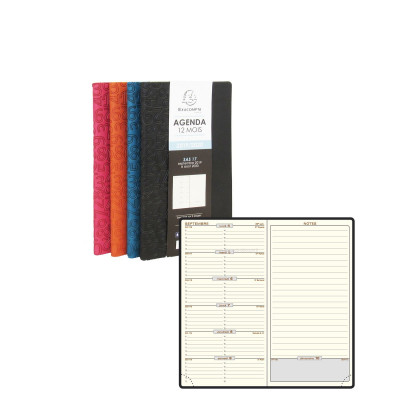 EXACOMPTA - Agenda de poche SAS 17 Winner - 175x90mm - 1 semaine sur 2 pages (COULEURS ALEATOIRES)