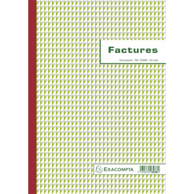 EXACOMPTA - Manifold Factures 29,7x21cm - 50 feuillets tripli autocopiants