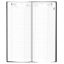 BREPOLS -Agendas Long Noire Travers, échelle horaire 13 x 33 cm - 1 jour par page