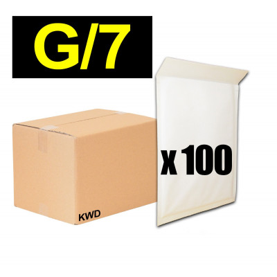 Lot 100x enveloppes à bulles pochettes Blanches - format  260x350 mm - type G7 (G)